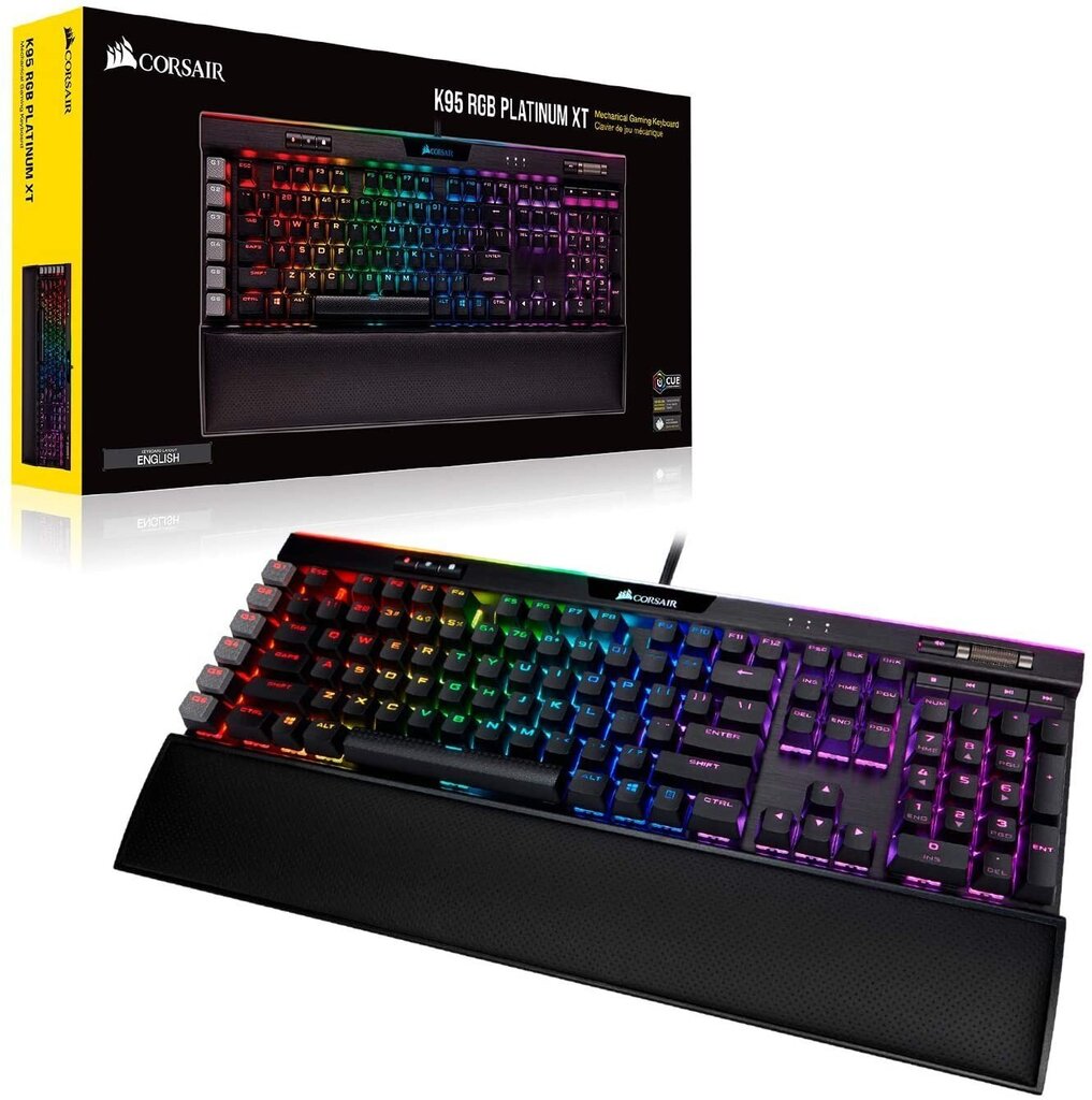 Mänguklaviatuur Corsair K95 RGB Platinum XT, must цена и информация | Klaviatuurid | kaup24.ee