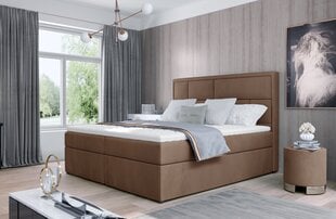Кровать NORE Meron 10, 140x200 см, коричневая цена и информация | Кровати | kaup24.ee