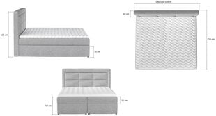 Кровать NORE Vivre 17, 140x200 см, фиолетовая цена и информация | Кровати | kaup24.ee