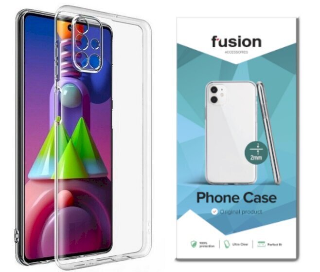 Silikoonist ümbris Fusion Ultra Clear Series 2 mm Samsung M515 Galaxy M51, läbipaistev (EU Blister) цена и информация | Telefoni kaaned, ümbrised | kaup24.ee