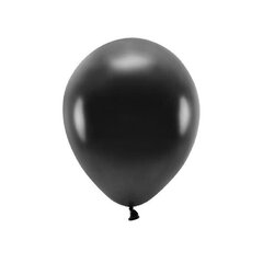 PartyDeco õhupall, 10 tk, 30 cm, must metallik / Öko цена и информация | Шарики | kaup24.ee