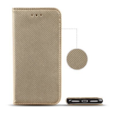 Raamatulaadne telefoniümbris Hallo Smart Magnet Book Case Samsung Galaxy A20S, kuldne hind ja info | Telefoni kaaned, ümbrised | kaup24.ee