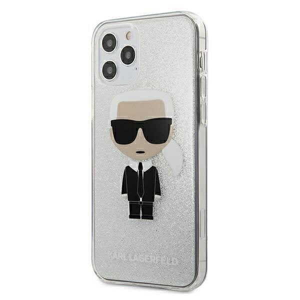 Telefoniümbris Karl Lagerfeld Glitter Ikonik Silver iPhone 12 Mini hind ja info | Telefoni kaaned, ümbrised | kaup24.ee