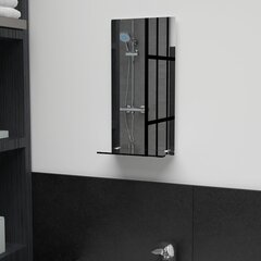 Настенное зеркало с полкой, 20x40см, закаленное стекло цена и информация | Зеркала | kaup24.ee