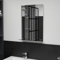Настенное зеркало с полкой, 40x60см, закаленное стекло цена и информация | Зеркала | kaup24.ee