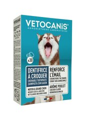 Hambapastatabletid koertele Vetocanis, 30 tabletti hind ja info | Hooldusvahendid loomadele | kaup24.ee