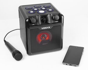 Караоке-набор Vonyx SBS50B-DRUM с пэдами ударных, черный цена и информация | Аудиоколонки | kaup24.ee