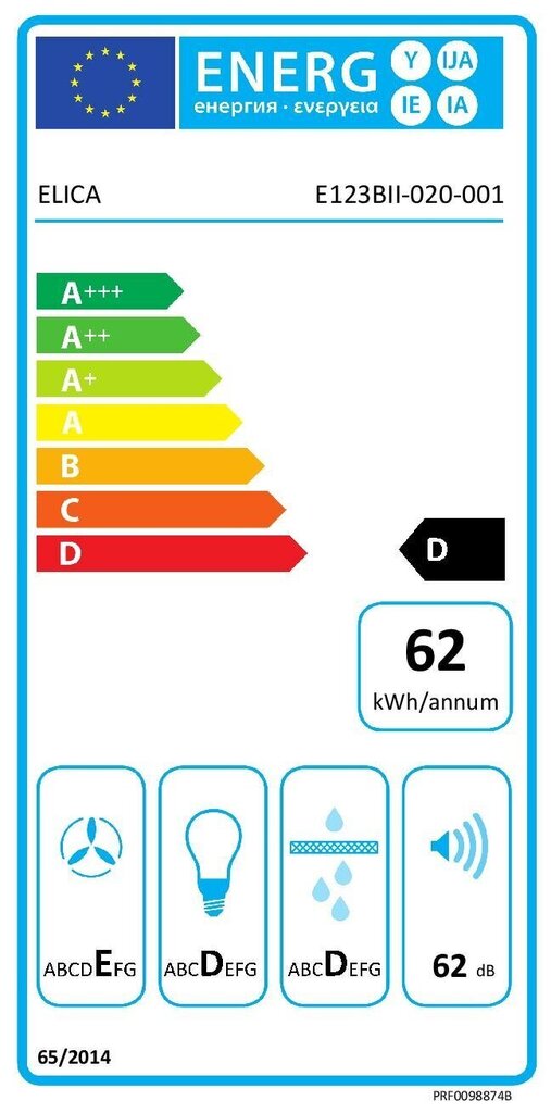 Elica ELITE 14 LUX GRVT/A/60 цена и информация | Õhupuhastid | kaup24.ee