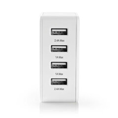 Комнатное зарядное устройство 4XUSB, 4.8A цена и информация | Зарядные устройства для телефонов | kaup24.ee