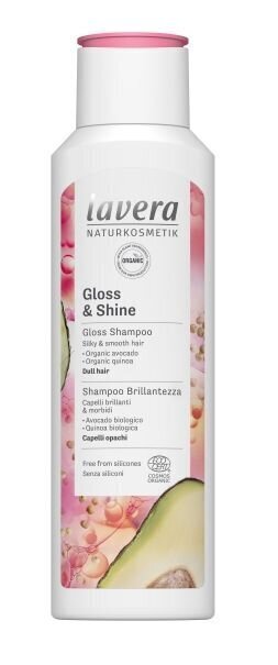 Juukseid silendav šampoon Lavera Gloss & Shine, 250 ml цена и информация | Šampoonid | kaup24.ee