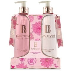 Kätehoolduskomplekt Grace Cole Boutique, Cherry Blossom & Peony: vedel käteseep 500, ml + käte- ja ihupiim, 500 ml hind ja info | Seebid | kaup24.ee