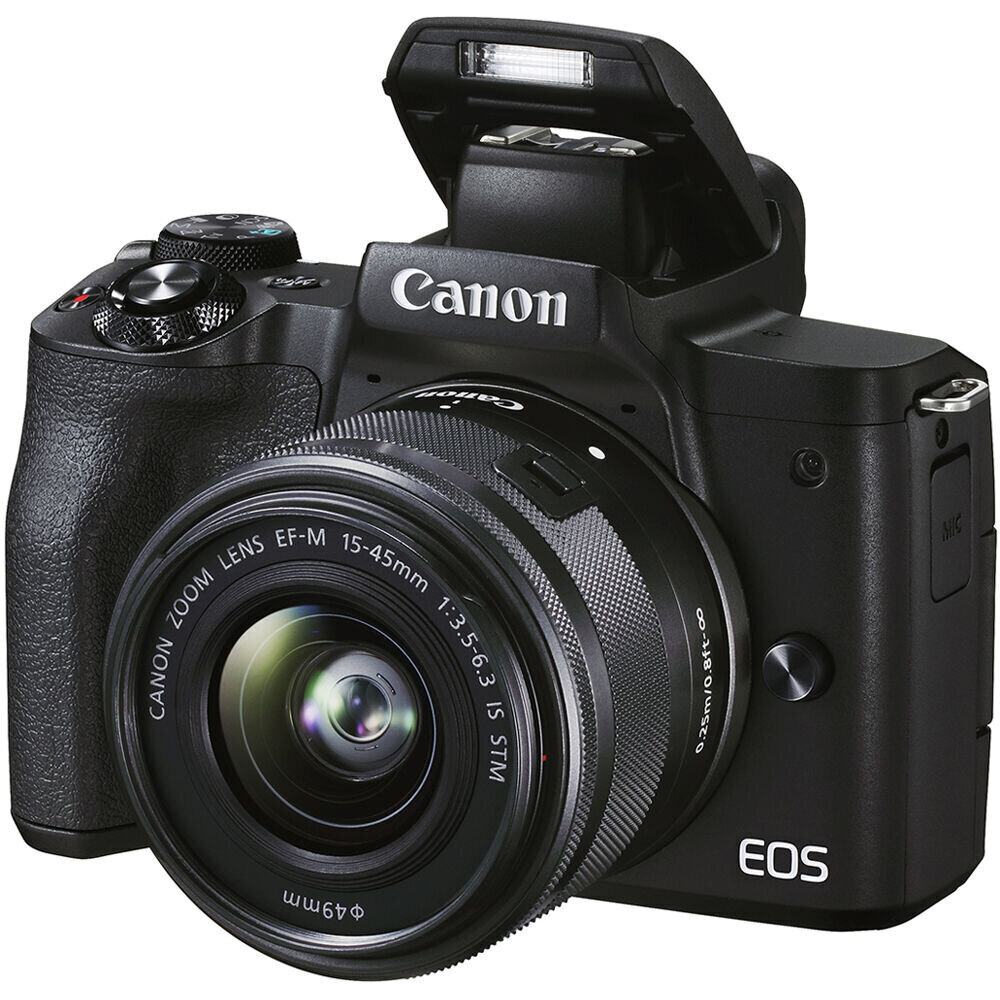 Canon EOS M50 Mark II 15-45 IS STM (Black) цена и информация | Fotoaparaadid | kaup24.ee