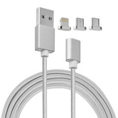 Toti T-MC10, micro USB/Lightning/USB-C hind ja info | Mobiiltelefonide kaablid | kaup24.ee