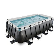 Каркасный бассейн с фильтром Exit Leather 400x200x122 см, черный цена и информация | Бассейны | kaup24.ee