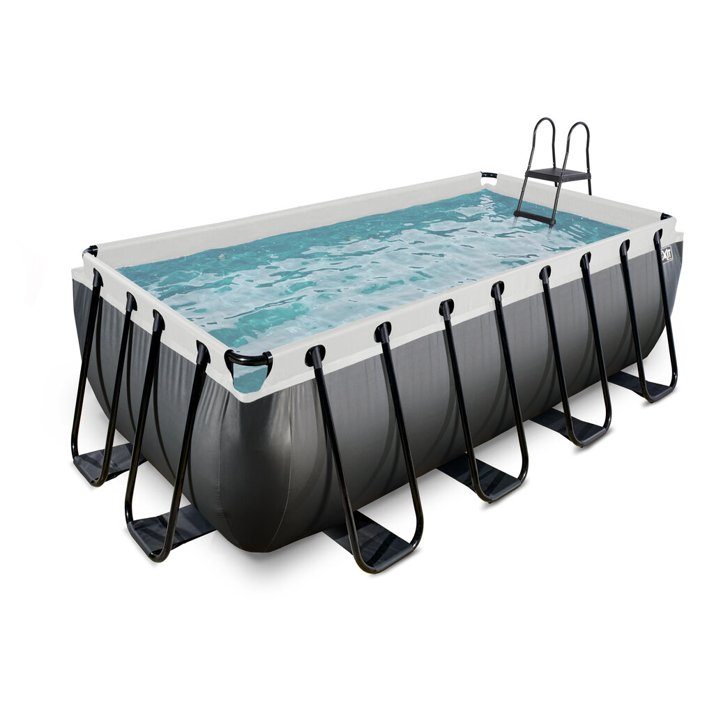 Karkassiga bassein liivafiltriga Exit Leather, 400x200x122 cm, must hind ja info | Basseinid | kaup24.ee