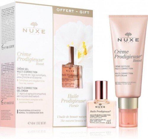 Komplekt Nuxe: näokreem, 40 ml + kuivõli näole, kehale ja juustele, 10 ml цена и информация | Näokreemid | kaup24.ee