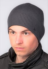 Caskona мужская шапка PREMIUM*02, тёмно-серая цена и информация | Мужские шарфы, шапки, перчатки | kaup24.ee
