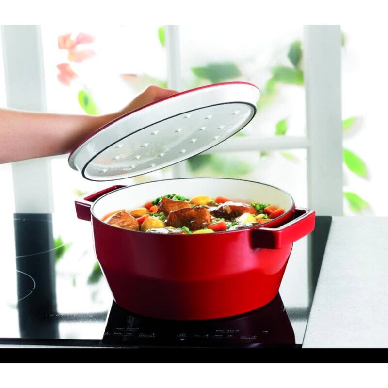 Malmpott Pyrex SLOWCOOK, 24cm, 3,6l, punane hind ja info | Potid ja kiirkeedupotid | kaup24.ee