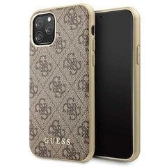 Telefoniümbris Guess GUHCN58G4GB Apple iPhone 11 Pro brown hard case 4G Collection hind ja info | Telefoni kaaned, ümbrised | kaup24.ee