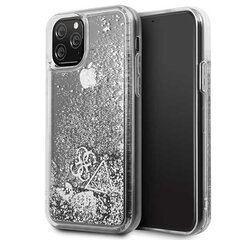 Telefoniümbris Guess GUHCN58GLHFLSI iPhone 11 Pro silver hard case Glitter Hearts hind ja info | Telefoni kaaned, ümbrised | kaup24.ee