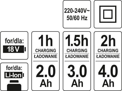 Akulaadija 18V Yato (YT-82848) hind ja info | Aiatööriistade lisatarvikud | kaup24.ee