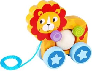 Puidust tõmmatav lõvi hind ja info | Imikute mänguasjad | kaup24.ee