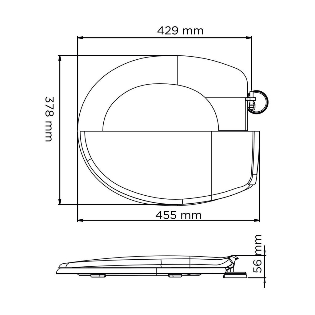 WC-poti kaas Nova SC104, plastikust hind ja info | WC-poti tarvikud | kaup24.ee