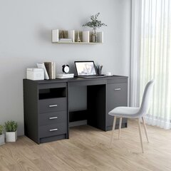 Письменный стол VidaXL, 140x50x76 см, серый цена и информация | Компьютерные, письменные столы | kaup24.ee