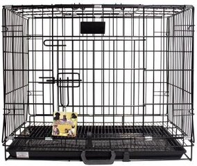 Металлическая клетка для животных Happy Pet, черная, 61x43x50 см цена и информация | Переноски, сумки | kaup24.ee