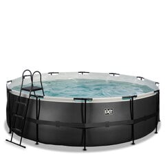 Каркасный бассейн с фильтром Exit Leather ø450x122 см, черный цена и информация | Бассейны | kaup24.ee
