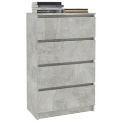 Боковой шкаф vidaXL, цвет серого бетона, 60x35x98,5см, фанера цена и информация | Шкафчики в гостиную | kaup24.ee