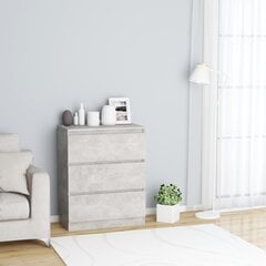 Боковой шкаф, цвет серый-бетонный, 60x33,5x76см, ДСП цена и информация | Шкафчики в гостиную | kaup24.ee
