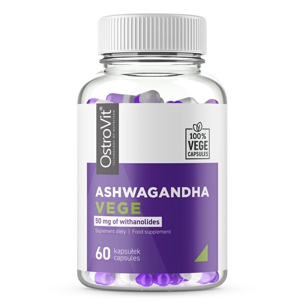 Ashwagandha Vege 60 kapslit цена и информация | Vitamiinid, toidulisandid, preparaadid tervise heaoluks | kaup24.ee