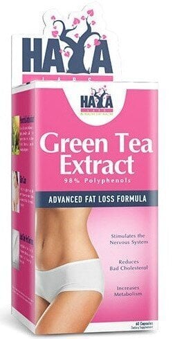 Haya Labs Green Tea Extract 500mg 60 kaps hind ja info | Salendavad lisandid | kaup24.ee