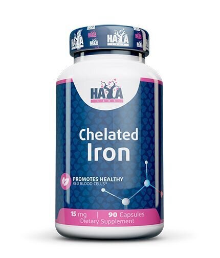 Haya Labs Chelated Iron 15mg 90 kaps hind ja info | Vitamiinid | kaup24.ee
