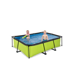 Каркасный бассейн с фильтром Exit Lime 220x150x65 см, зеленый цена и информация | Бассейны | kaup24.ee