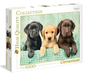 Головоломка с щенками Clementoni Three Labs 39279, 1000 деталей цена и информация | Пазлы | kaup24.ee