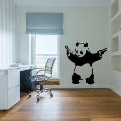 Banksy Panda Relvadega vinüülkleebis - tänavakunsti graffiti Seina kleebis - Seinakleebis Suurus 100 x 100 cm цена и информация | Декоративные наклейки | kaup24.ee