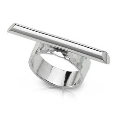 Särav ja unikaalne hõbesõrmus (925), käsitöö, 6,5 mm hind ja info | Sõrmused | kaup24.ee