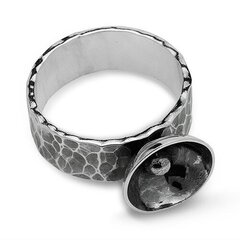 Huvitav ja unikaalne hõbesõrmus (925), käsitöö, 6,5 mm hind ja info | Sõrmused | kaup24.ee