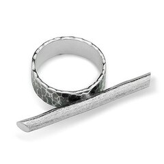 Ilus ja unikaalne hõbesõrmus (925), käsitöö, 6,5 mm hind ja info | Sõrmused | kaup24.ee