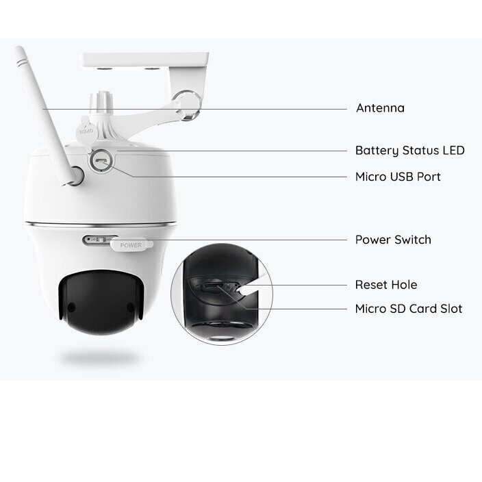 Juhtmevaba kaamera Wi-Fi, 2 megapiksline Argus PT, IR kuni 10M, Micro SD hind ja info | Valvekaamerad | kaup24.ee