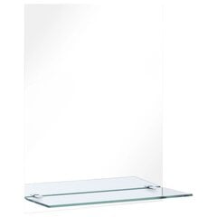Seinapeegel riiuliga, 50x70cm, karastatud klaas цена и информация | Зеркала | kaup24.ee