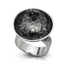 Unikaalne ja ilus hõbesõrmus (925), käsitöö, 6,5 mm цена и информация | Кольцо | kaup24.ee
