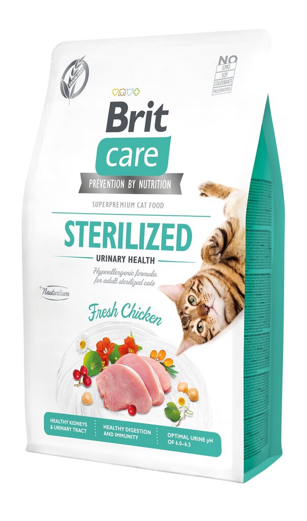 Brit Care Cat Grain-Free Sterilized Urinary Health kassitoit 0,4 kg цена и информация | Kuivtoit kassidele | kaup24.ee