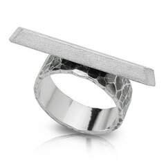 Silmapaistev ja unikaalne hõbesõrmus (925), käsitöö, 6,5 mm hind ja info | Sõrmused | kaup24.ee
