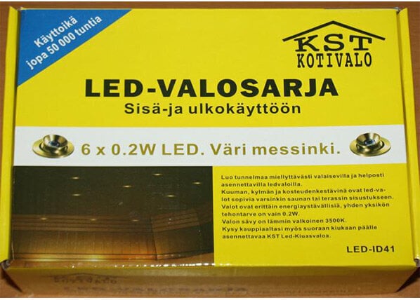 LED saunavalgustid 6 x 0,2 W цена и информация | Süvistatavad ja LED valgustid | kaup24.ee