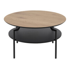 Кофейный столик Selsey Cernik, 80 см, коричневый/черный цена и информация | Журнальные столики | kaup24.ee