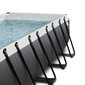 Karkassiga bassein liivafiltri, katuse ja soojuspumbaga Exit Leather 400x200x122 cm, must hind ja info | Basseinid | kaup24.ee