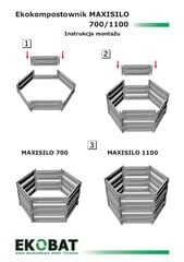 Kompostikast Maxisilo 700 цена и информация | Уличные контейнеры, контейнеры для компоста | kaup24.ee